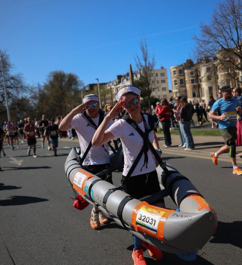 Brighton Marathon runners