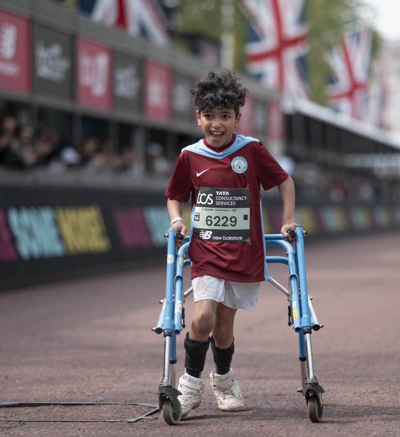 Participant heads to the Finish Line