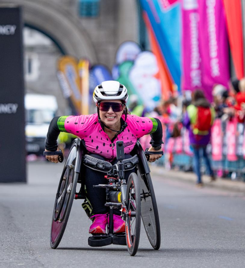 London Marathon wheelchair participant