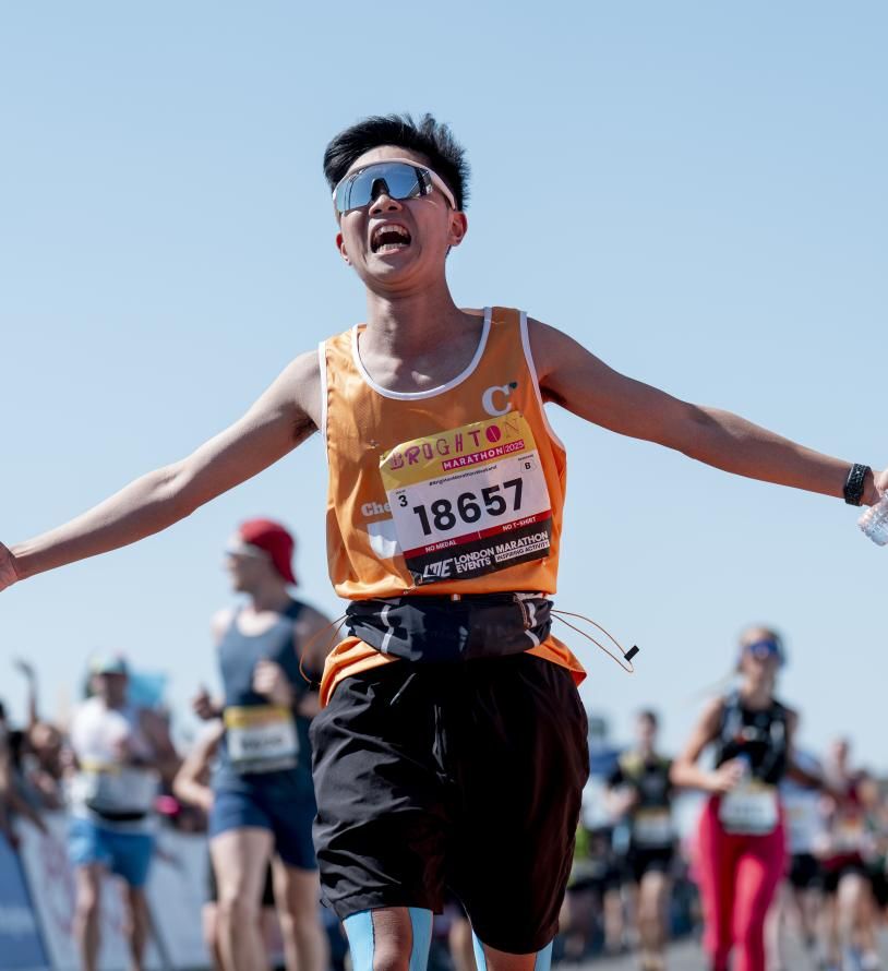 Brighton Marathon participant heads to the Finish Line