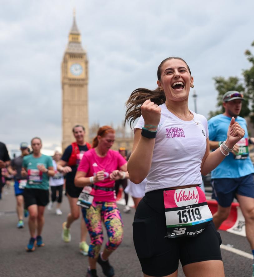 Runners with Big Ben in the background 