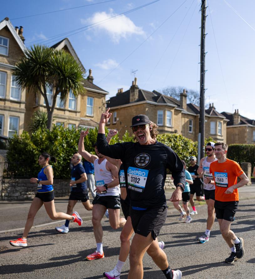 Participants on the Bath Half course