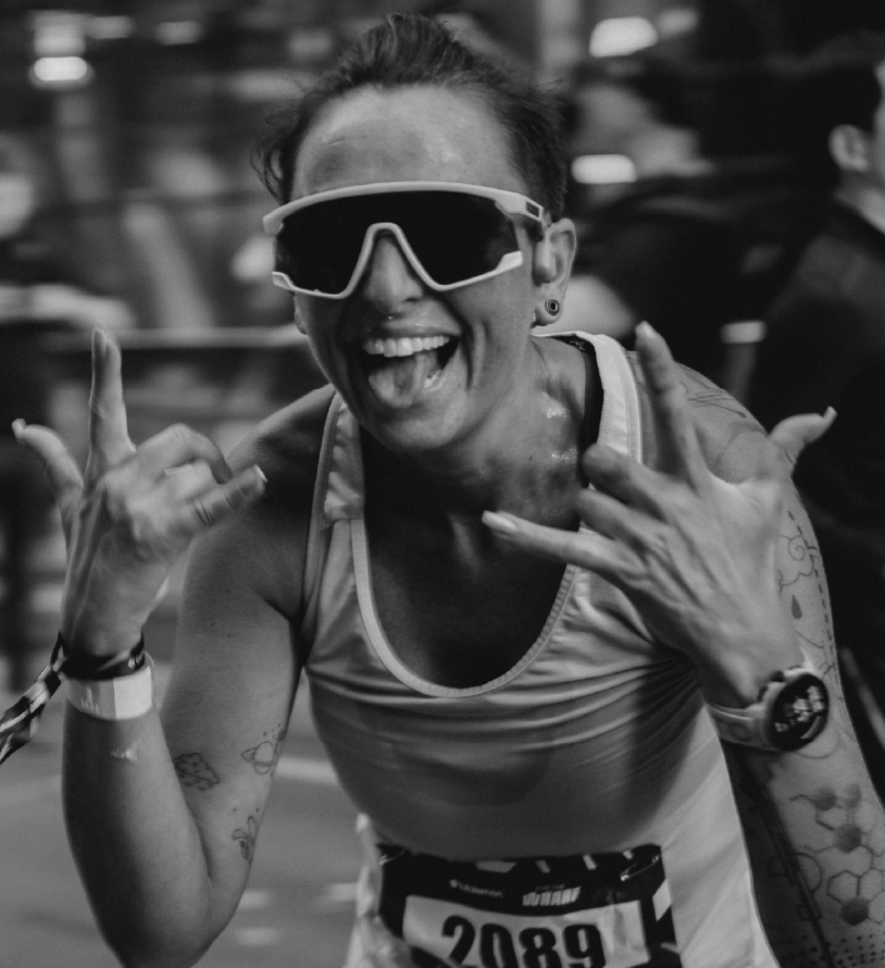 Runner posing for the camera