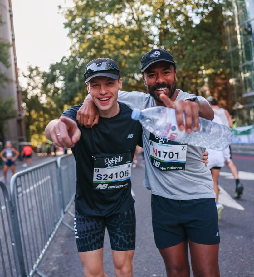 Two runners get set to start the Big Half